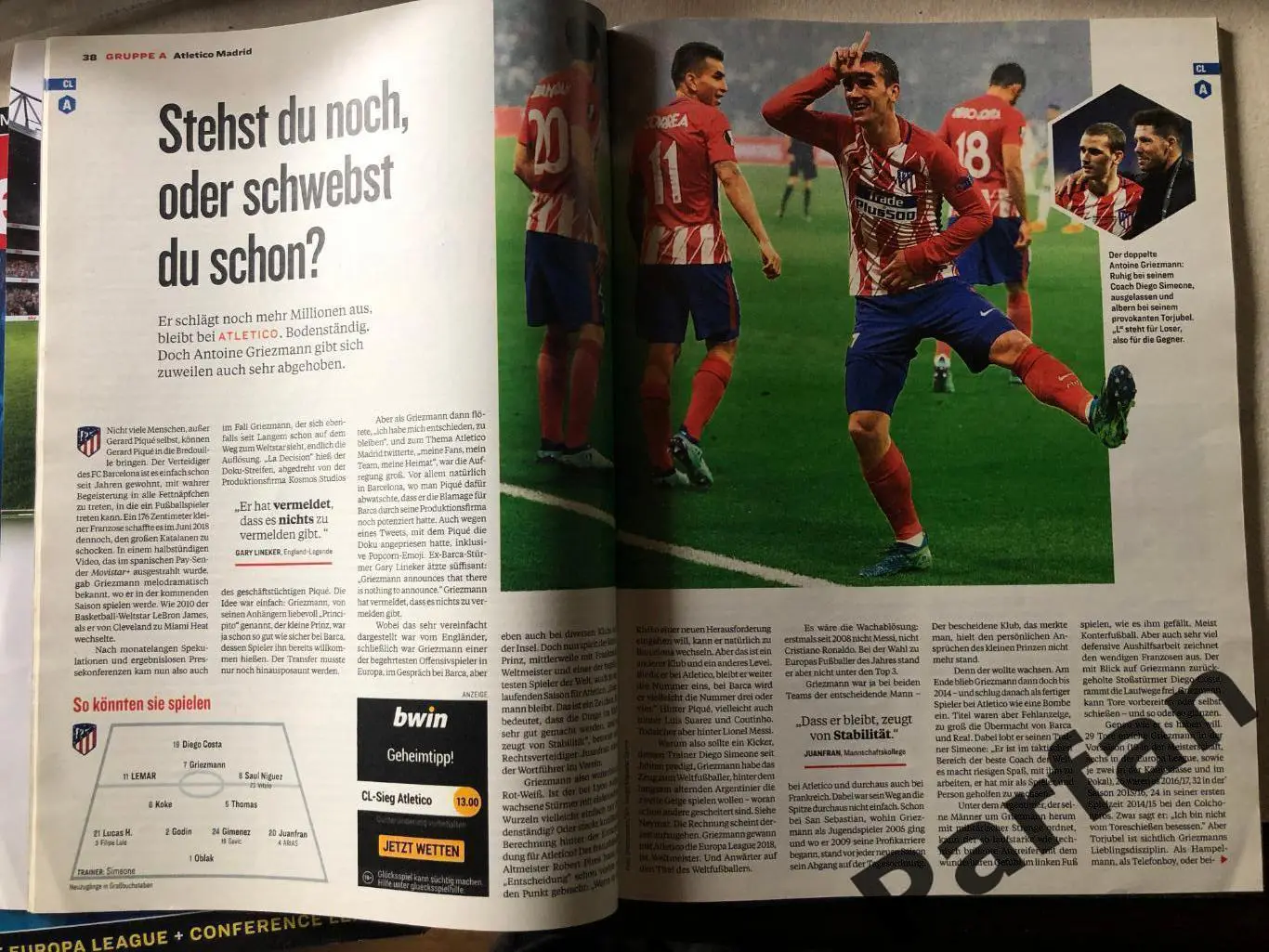 Футбол Спецвипуск Кікер/Kicker Champions league 2018/19 2