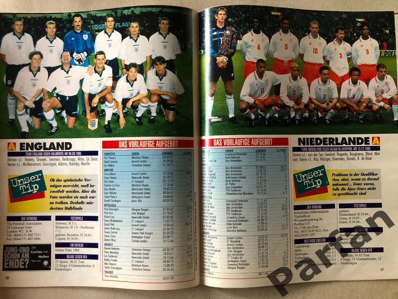 Футбол, Журнал Fusball Sport Extra/Kicker 1996 Чемпіонат Європи Спецвипуск 4