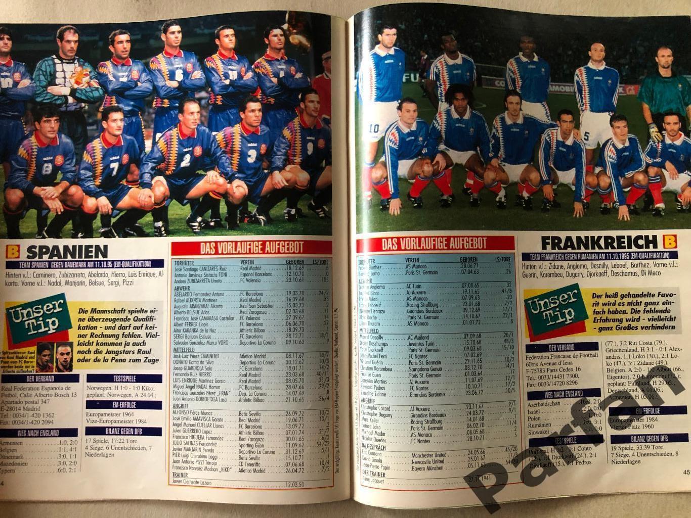 Футбол, Журнал Fusball Sport Extra/Kicker 1996 Чемпіонат Європи Спецвипуск 5