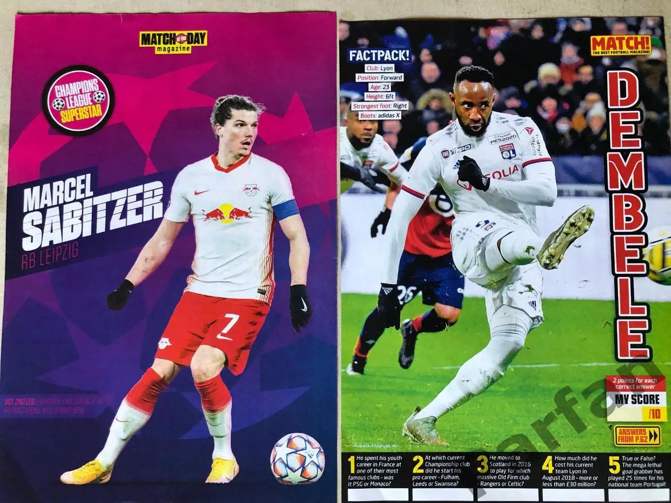 Футбол MATCH! лот 15 постерів 1