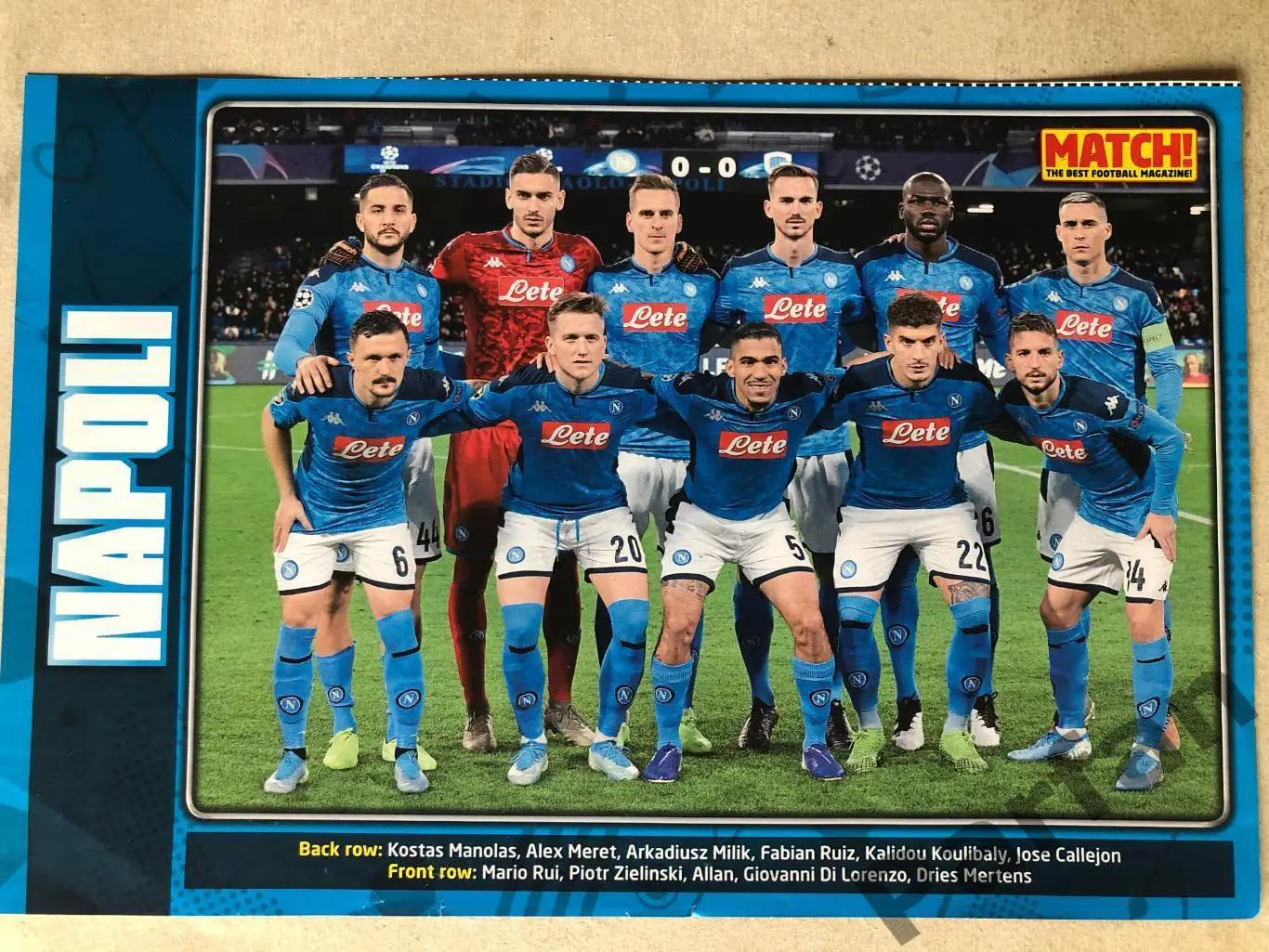 Футбол MATCH! Постер Наполі