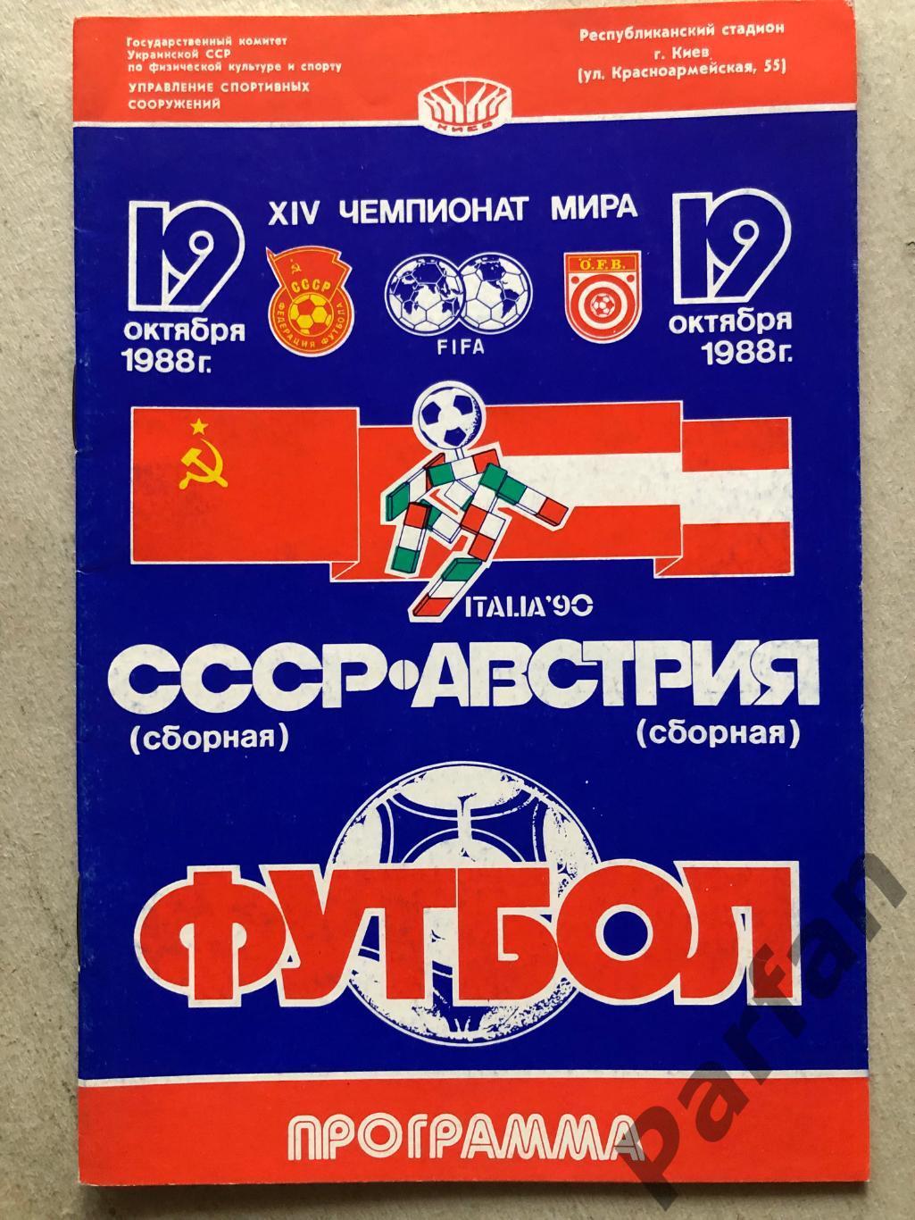 СССР - Австрия 1988