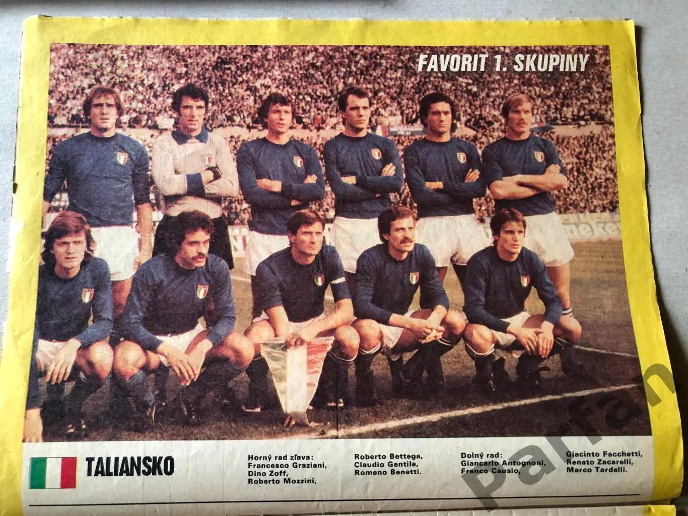 Футбол Постер Старт/Start Італія 1978