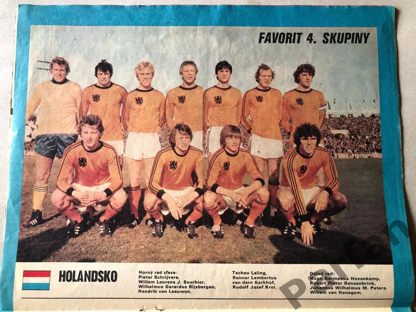 Футбол Постер Старт/Start Голландія 1978