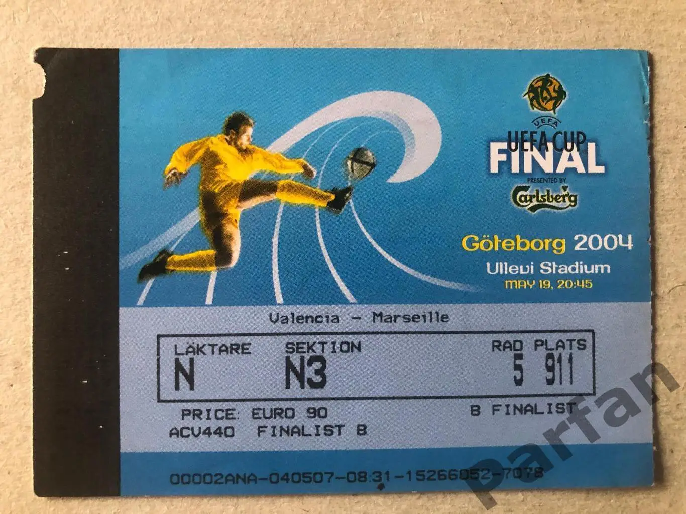 Кубок УЄФА Фінал Валенсія - Марсель 2004 Valencia v Olympique de Marseille