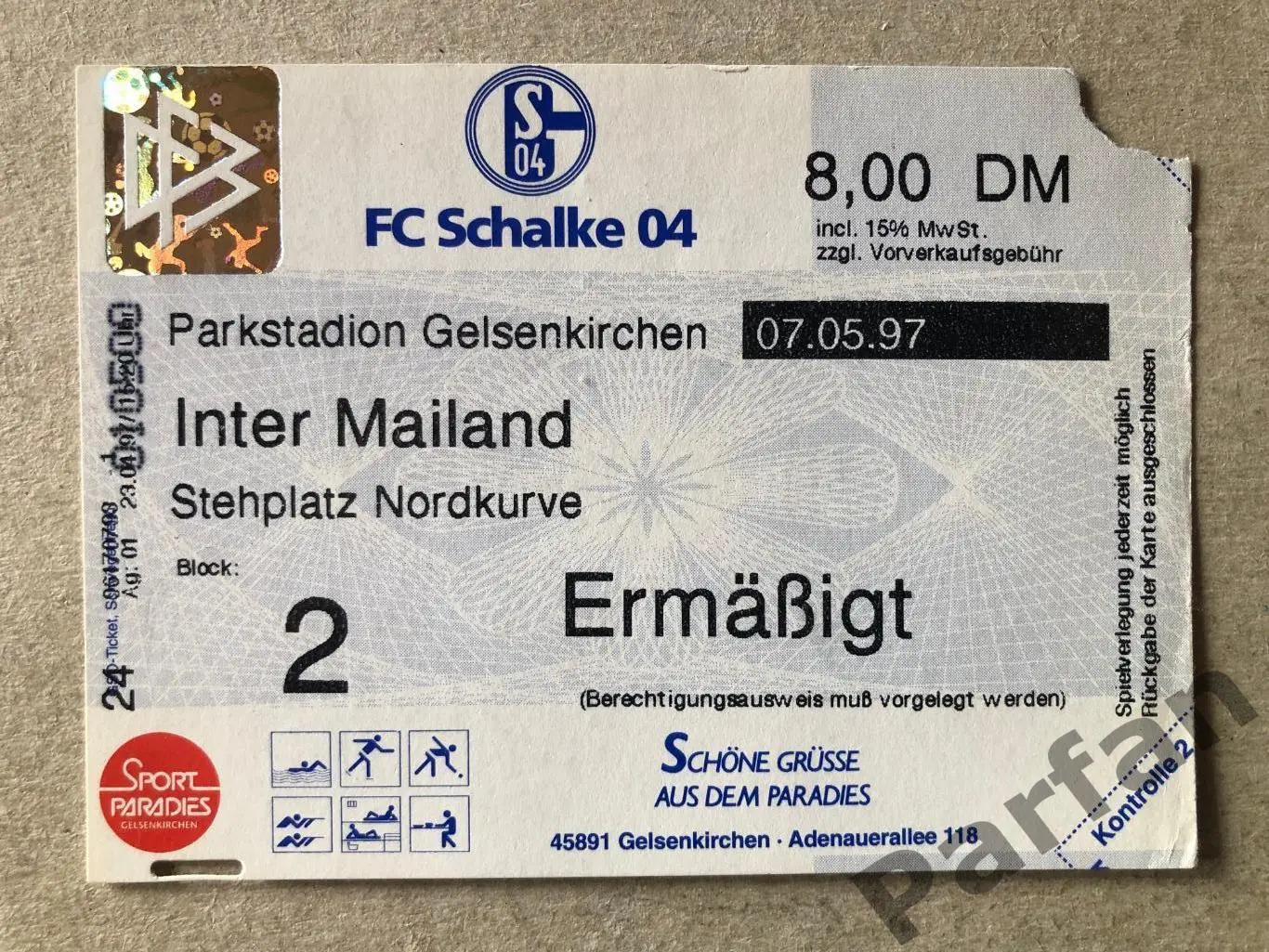 Кубок УЄФА Фінал Шальке - Інтер 1997 Schalke 04 v Internazionale