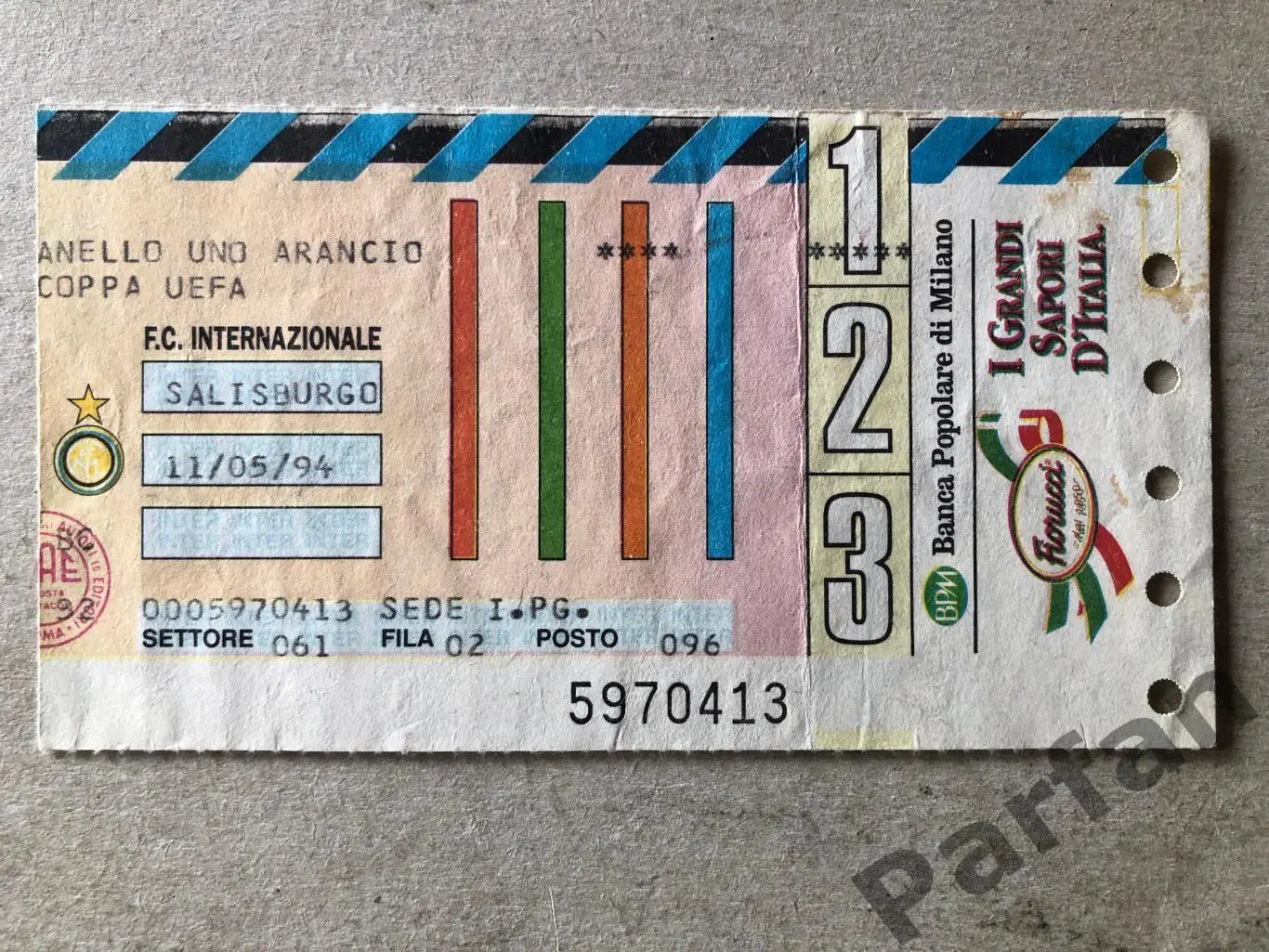 Кубок УЄФА Фінал Інтер - Зальцбург 1994 Internazionale v Salzburg