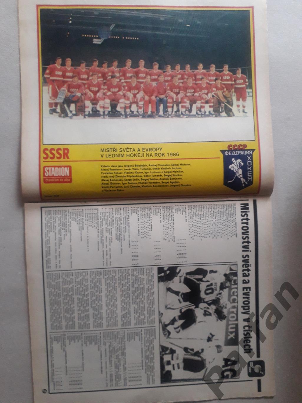 Стадіон/Stadion 1986 №20 СССР Хокей 1