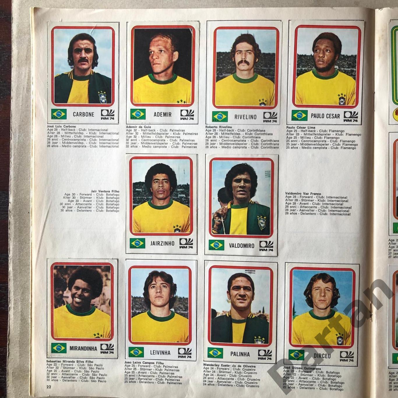 Паніні/Panini Чемпіонат Світу/World Cup 1974 4