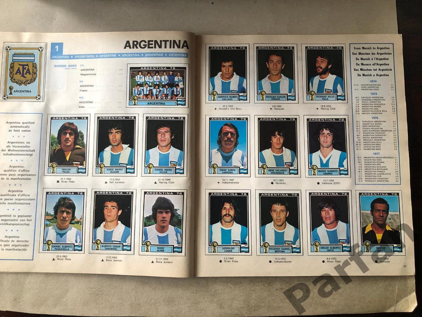 Паніні/Panini Чемпіонат Світу/World Cup 1978 2