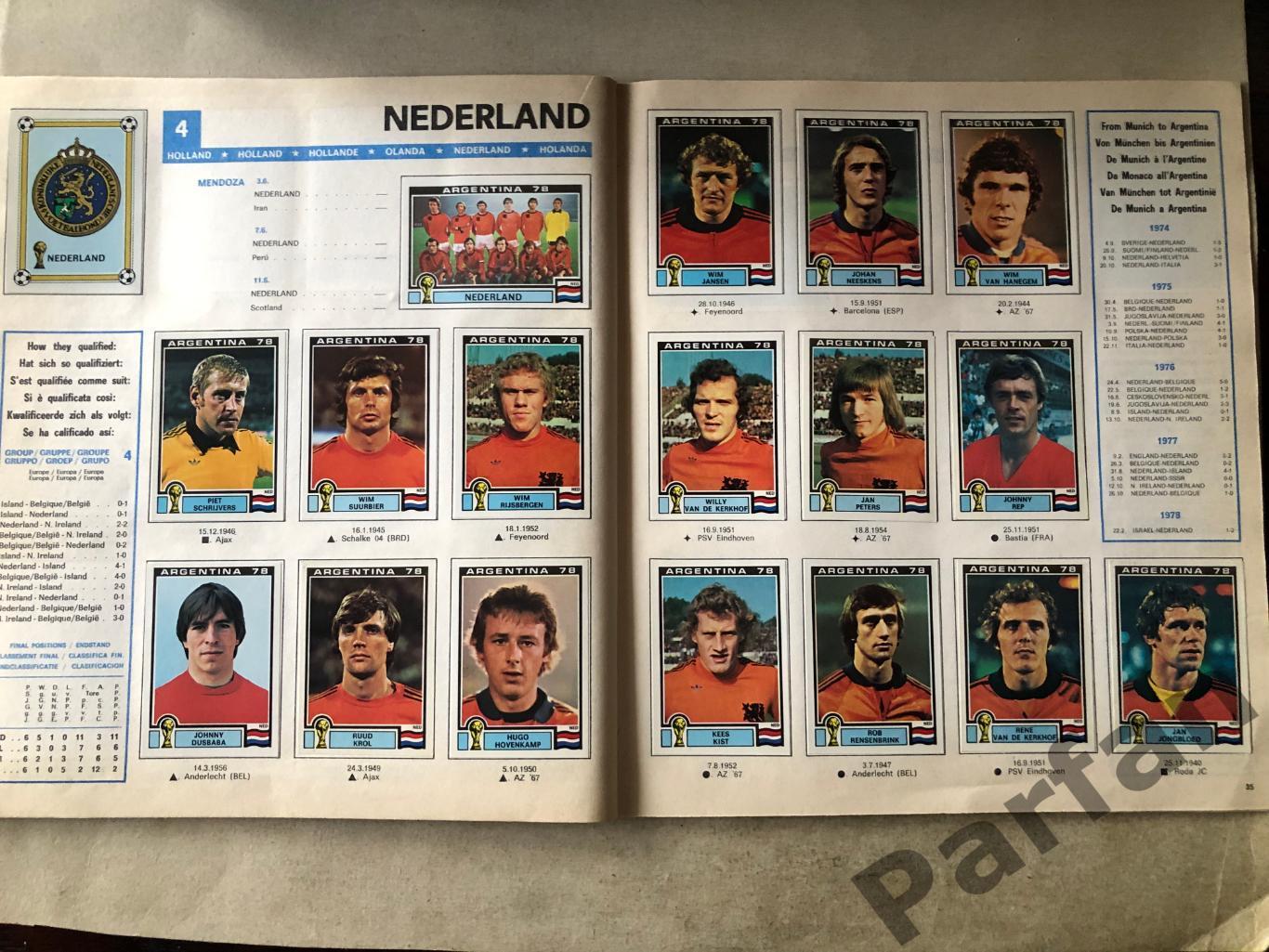 Паніні/Panini Чемпіонат Світу/World Cup 1978 6