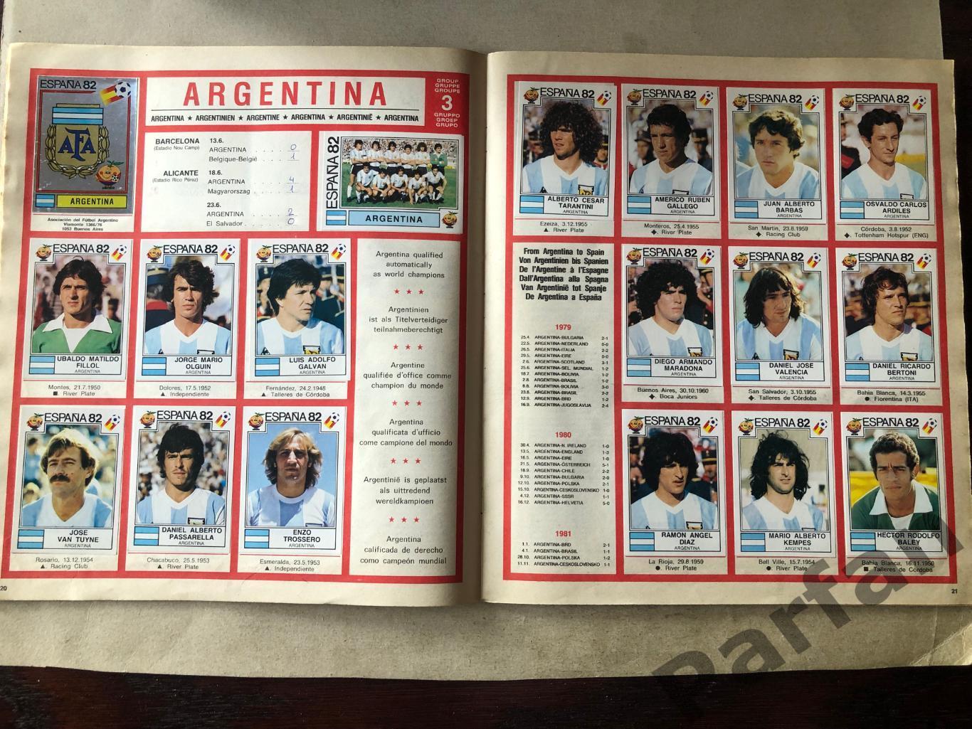Паніні/Panini Чемпіонат Світу/World Cup 1982 3