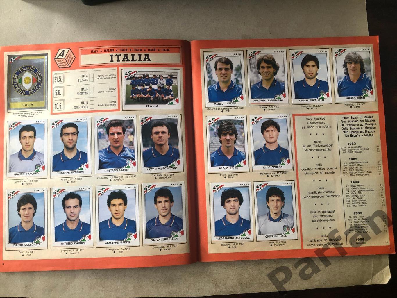 Паніні/Panini Чемпіонат Світу/World Cup 1986 3