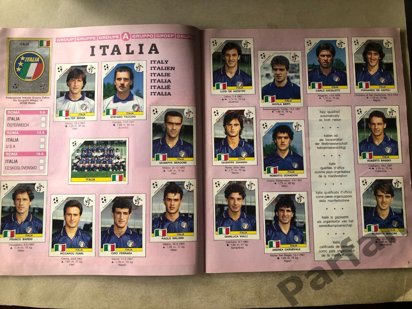 Паніні/Panini Чемпіонат Світу/World Cup 1990 3