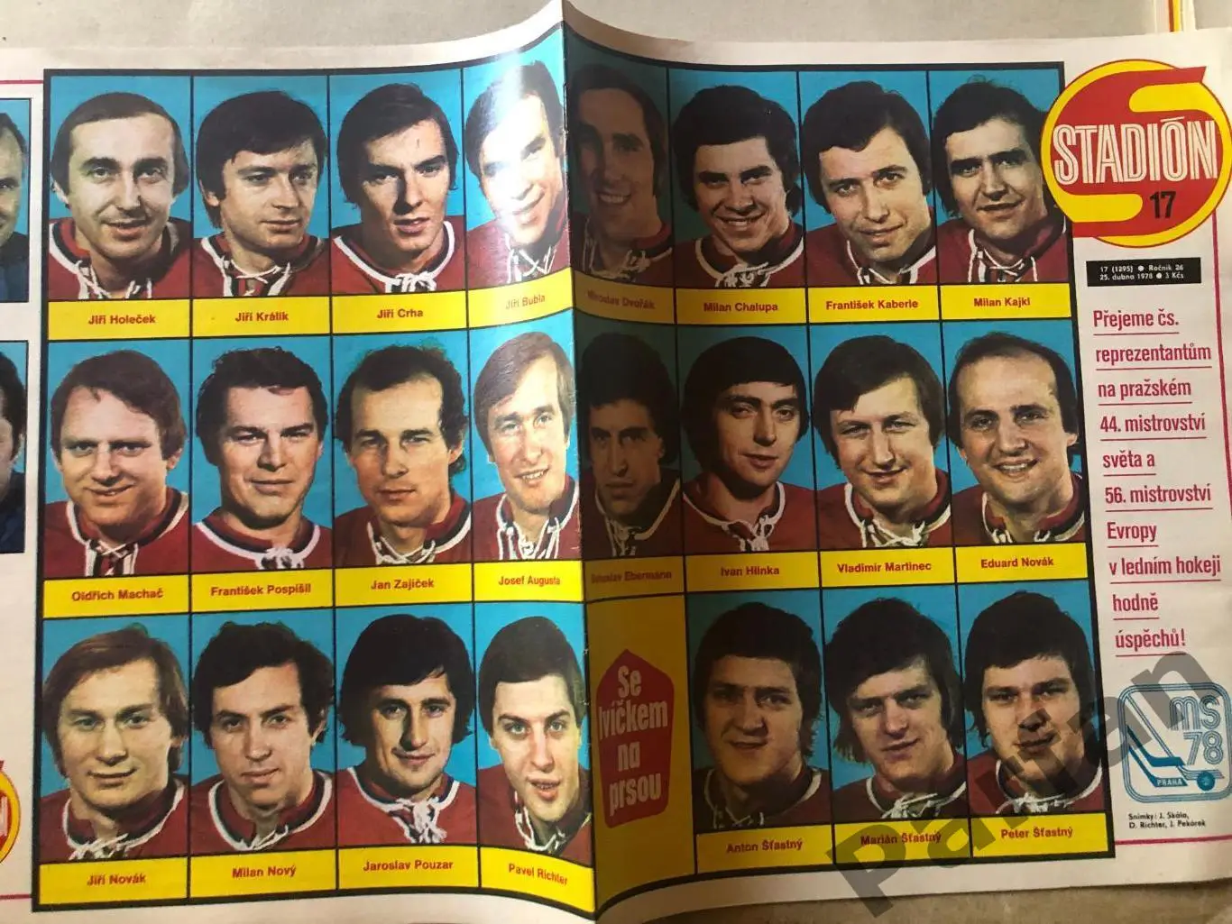 Стадіон/Stadion 1978 №17 ЧССР Хокей