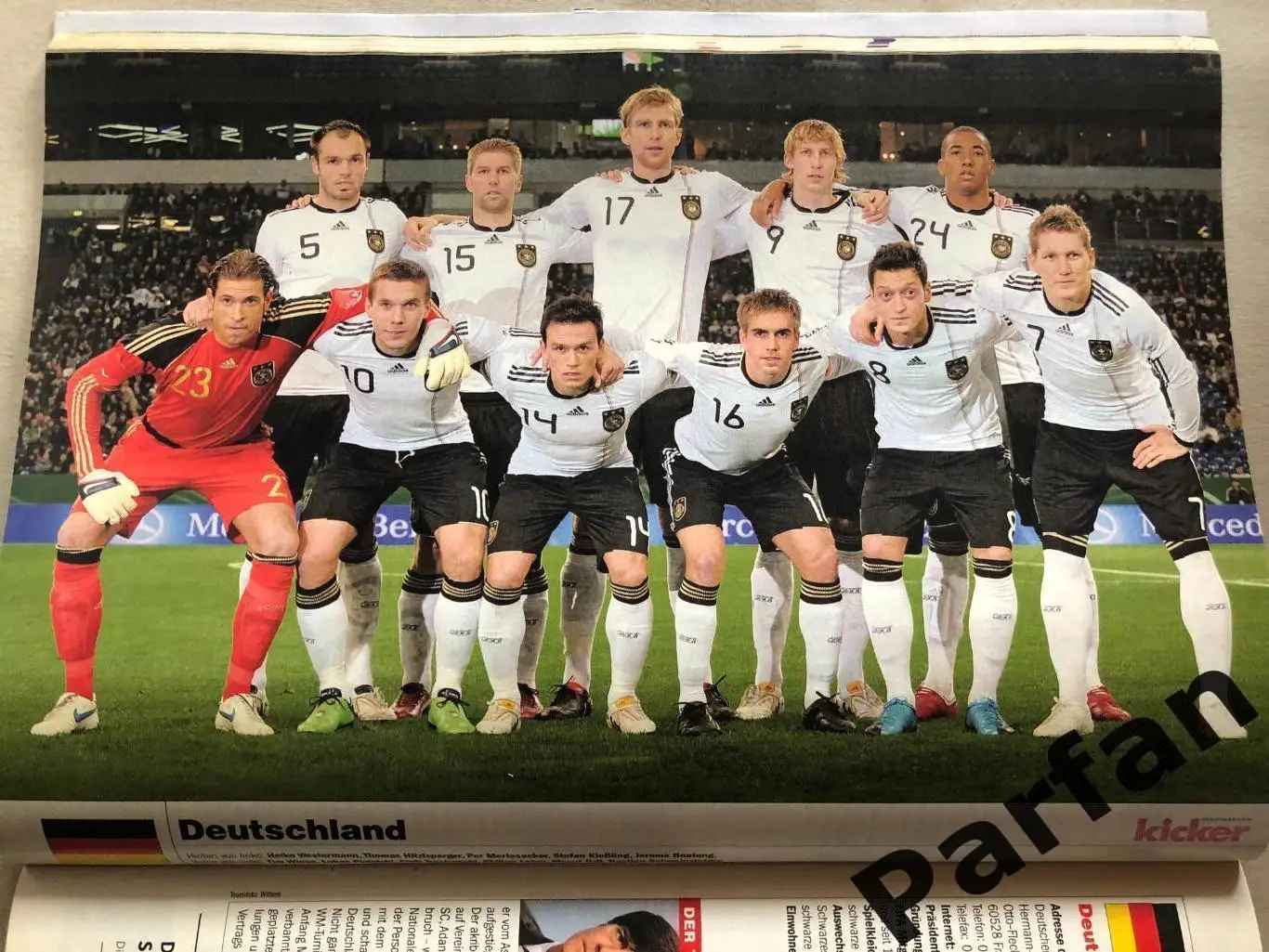 Футбол, Kicker Постер Німеччина 2010