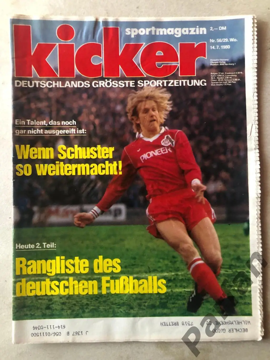 Футбол, Кікер/Kicker 1980 №29