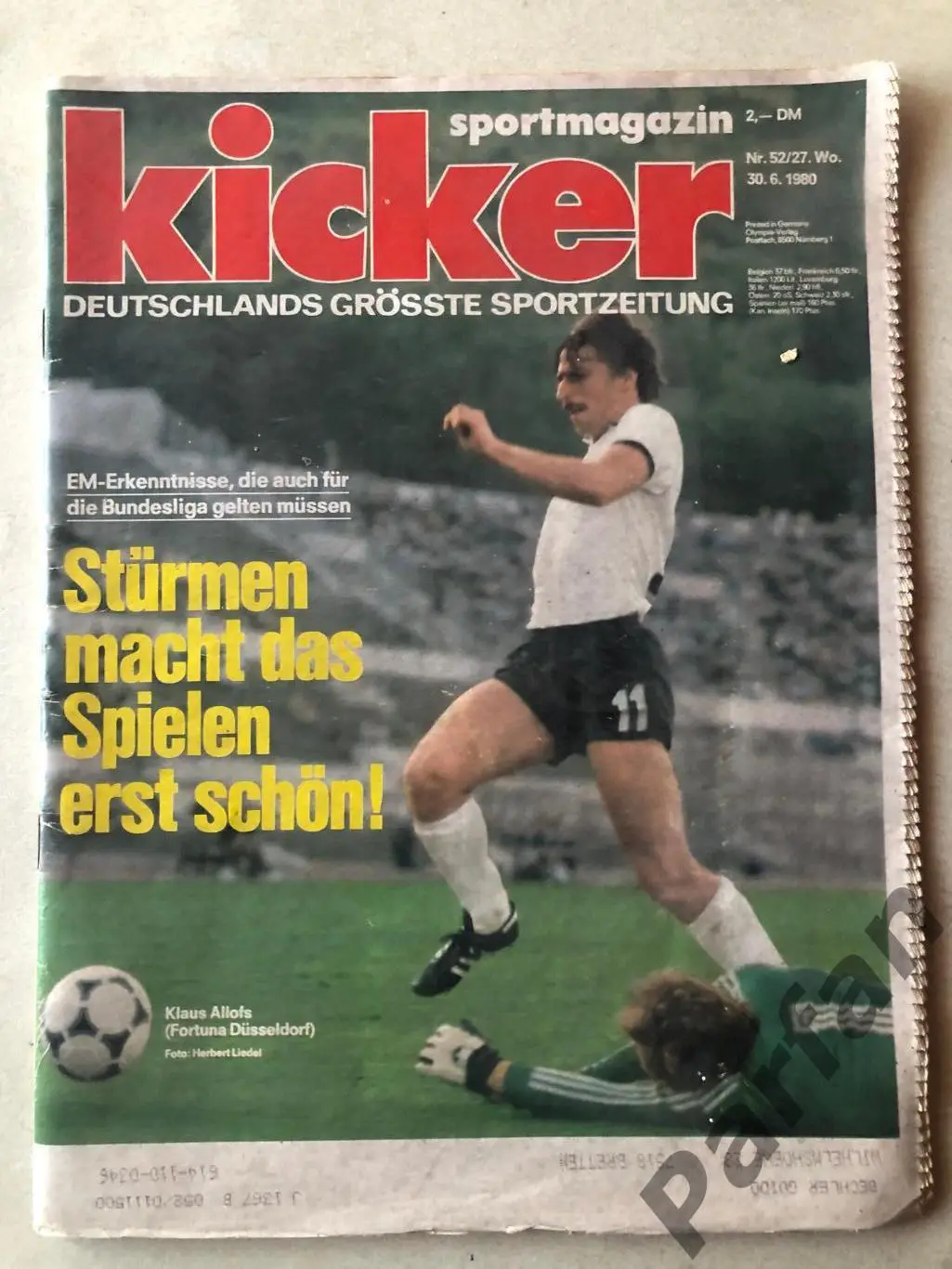 Футбол, Кікер/Kicker 1980 №27 Фортуна