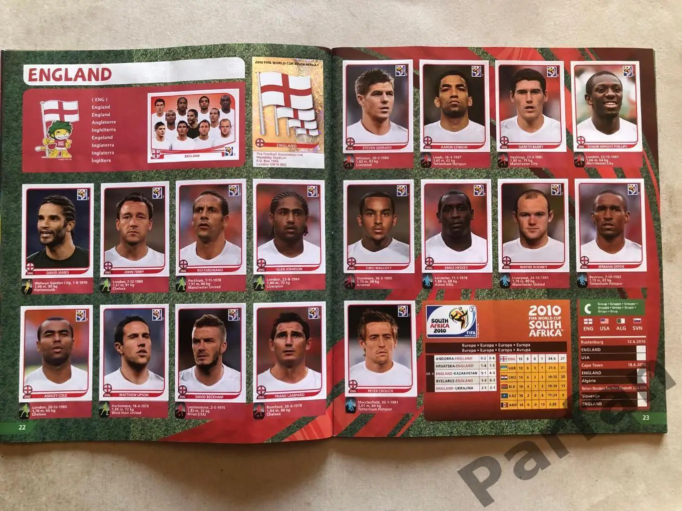Паніні/Panini Чемпіонат Світу/World Cup 2010 7