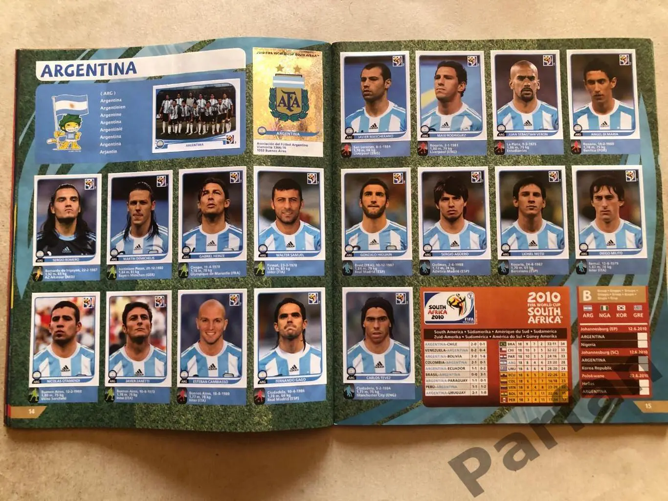 Паніні/Panini Чемпіонат Світу/World Cup 2010 1