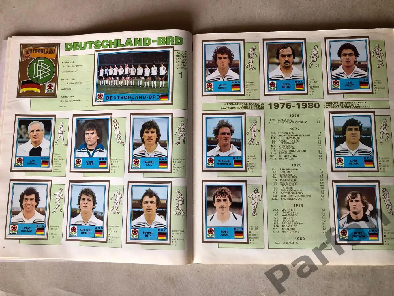 Паніні/Panini Чемпіонат Європи/EURO 1980 1