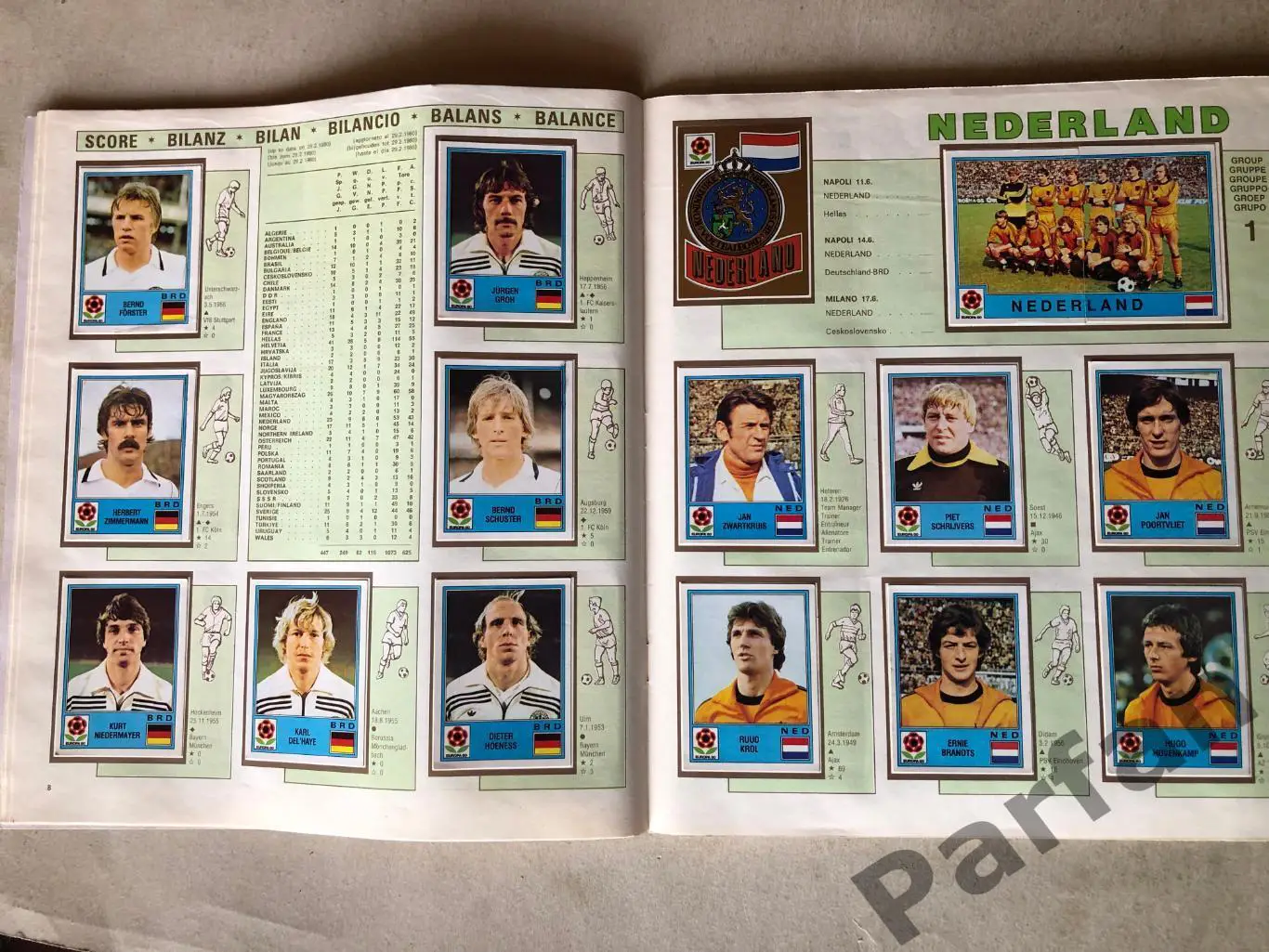 Паніні/Panini Чемпіонат Європи/EURO 1980 2