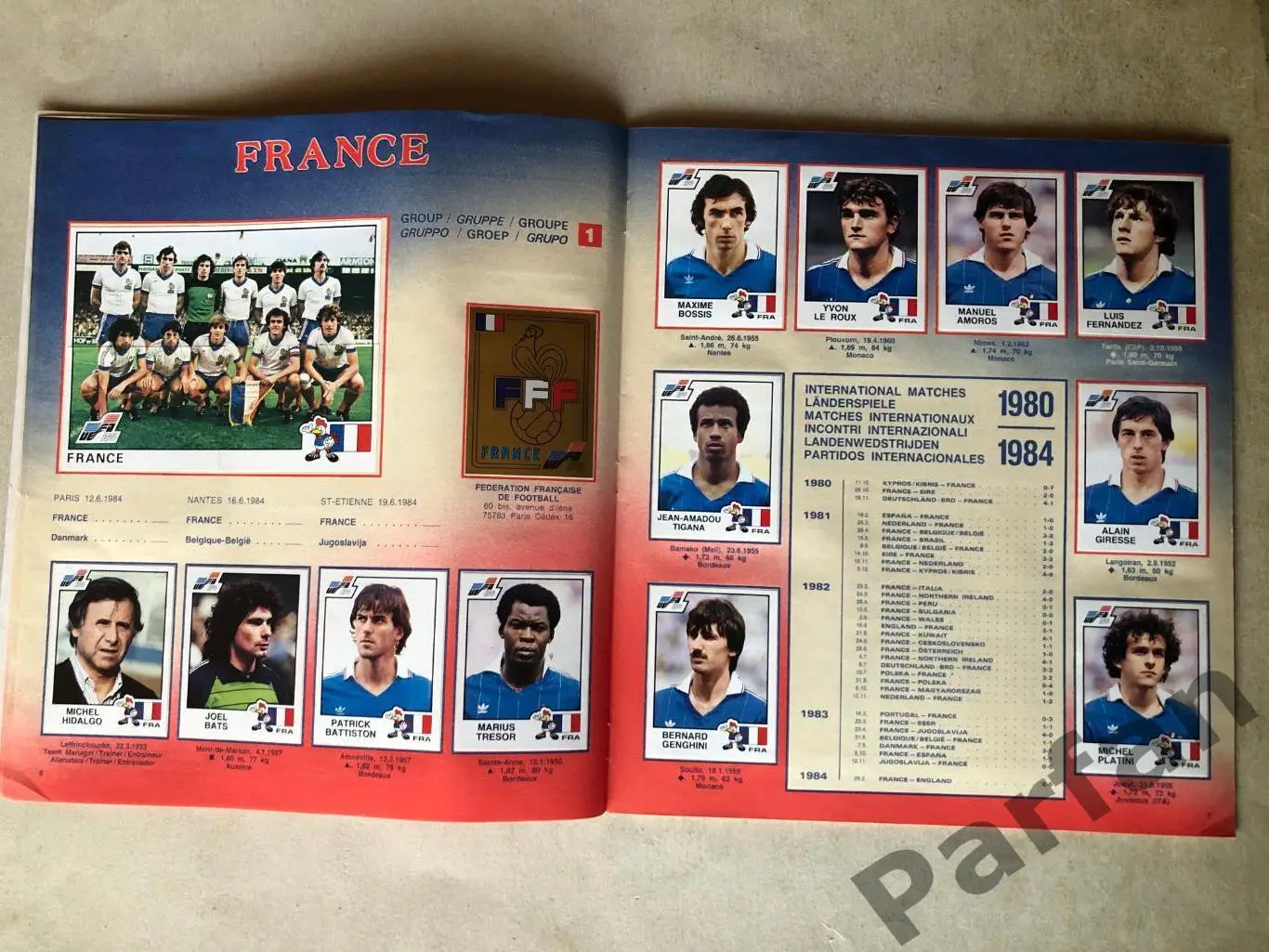 Паніні/Panini Чемпіонат Європи/EURO 1984 1