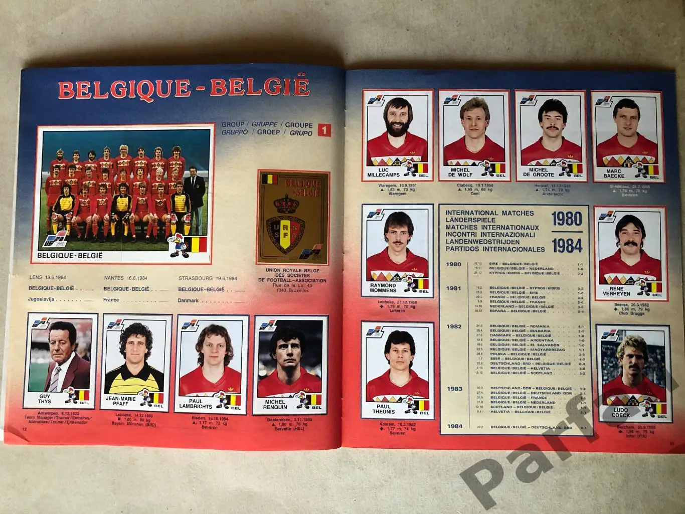 Паніні/Panini Чемпіонат Європи/EURO 1984 4