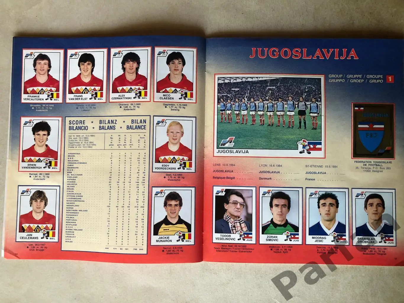 Паніні/Panini Чемпіонат Європи/EURO 1984 5