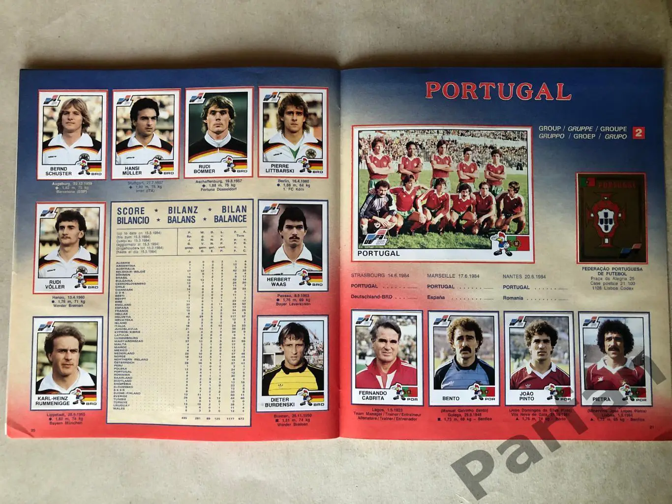 Паніні/Panini Чемпіонат Європи/EURO 1984 7