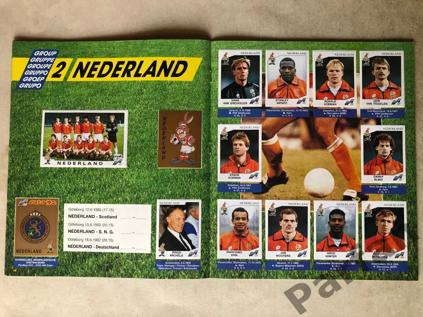 Паніні/Panini Чемпіонат Європи/EURO 1992 3