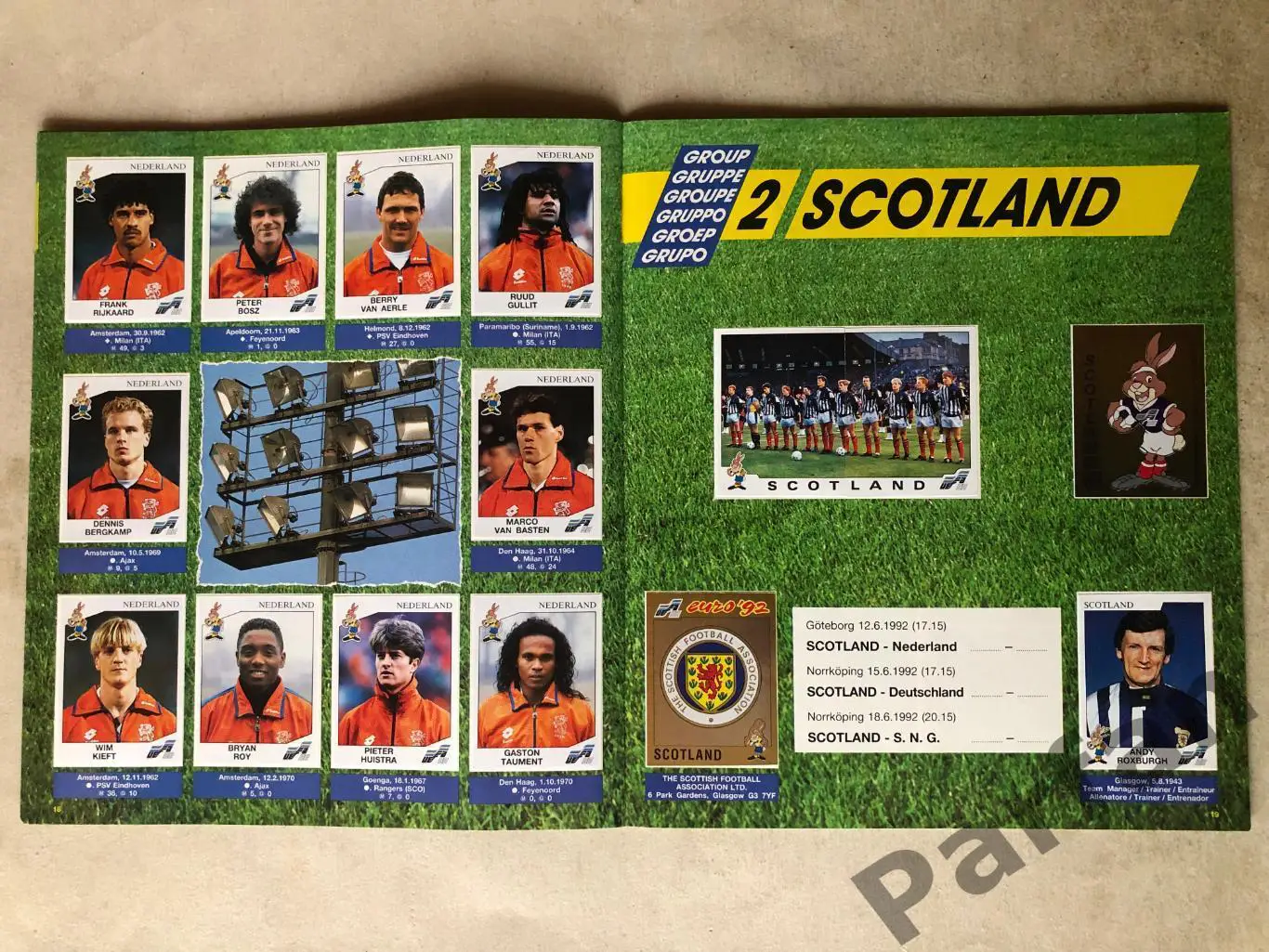 Паніні/Panini Чемпіонат Європи/EURO 1992 4