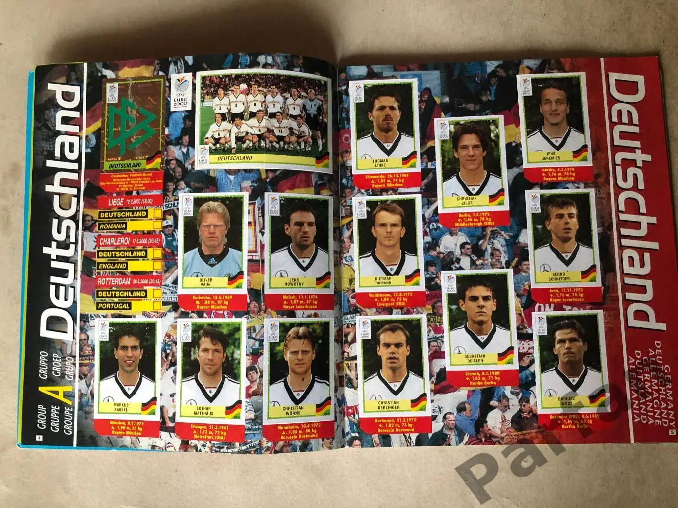 Паніні/Panini Чемпіонат Європи/EURO 2000 1