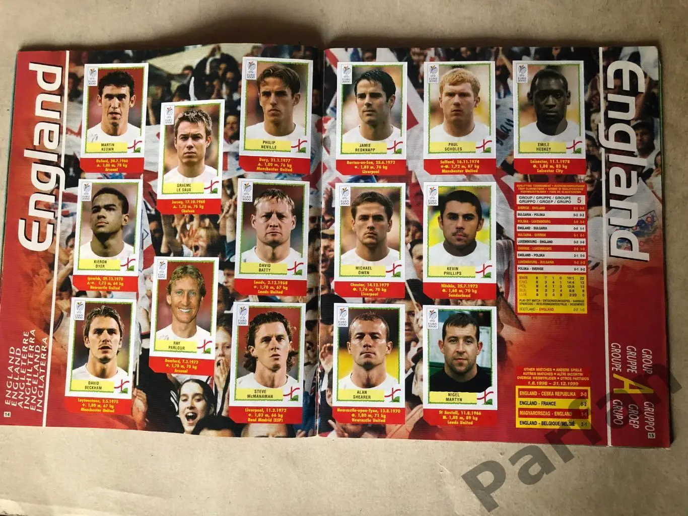 Паніні/Panini Чемпіонат Європи/EURO 2000 4