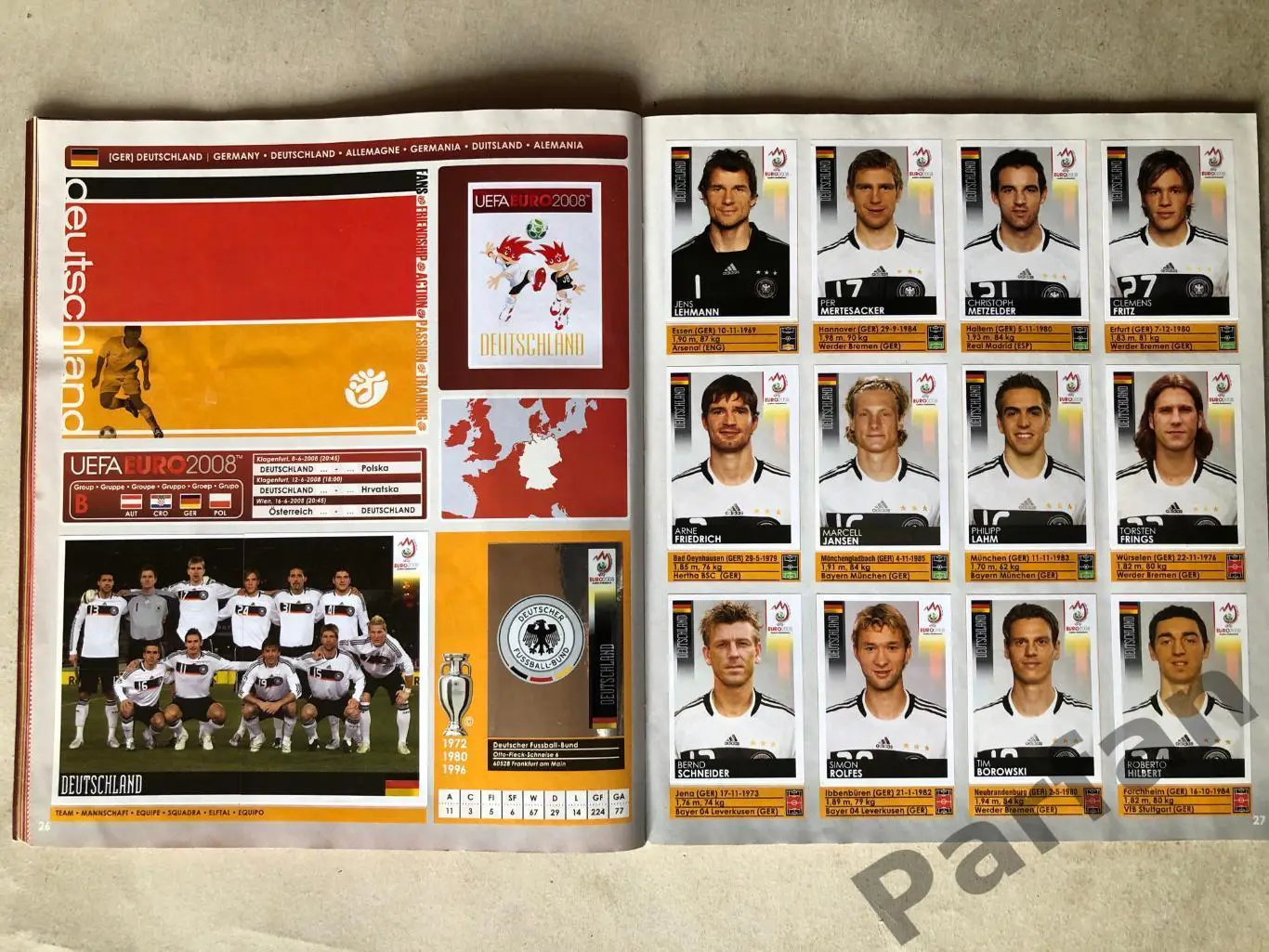 Паніні/Panini Чемпіонат Європи/EURO 2008 1