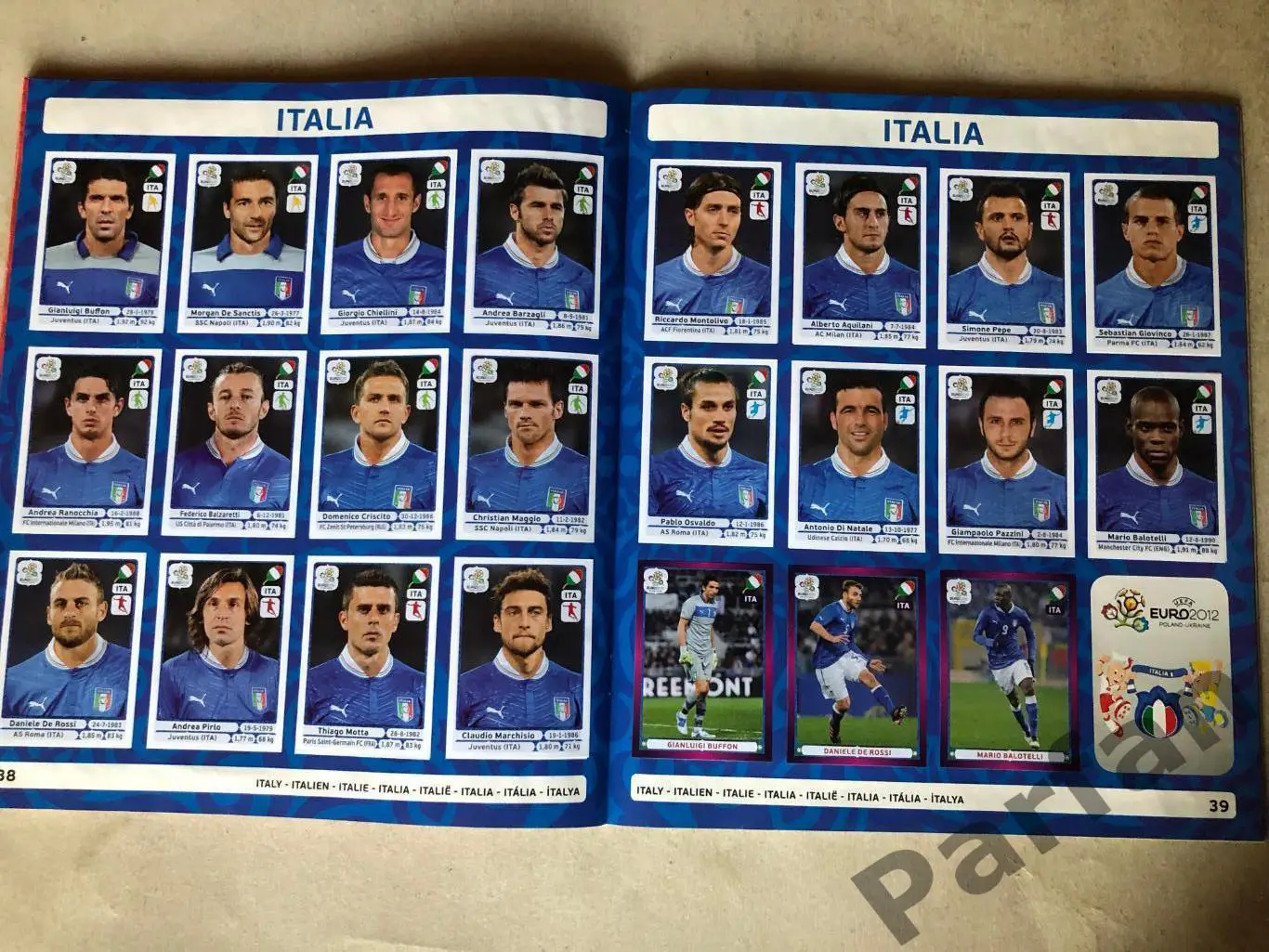 Паніні/Panini Чемпіонат Європи/EURO 2012 6