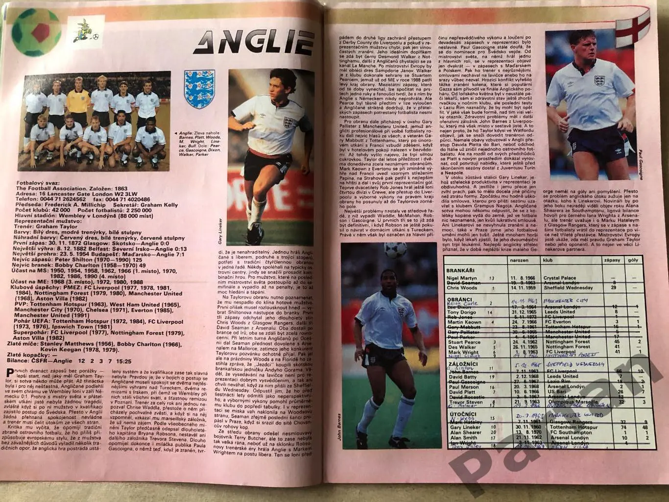 Журнал Fotbal 1992 Чемпіонат Європи Спецвипуск 2