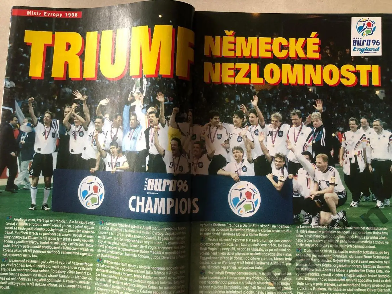 Журнал Fotbal 1996 Чемпіонат Європи Спецвипуск Підсумки/Хроніка 1