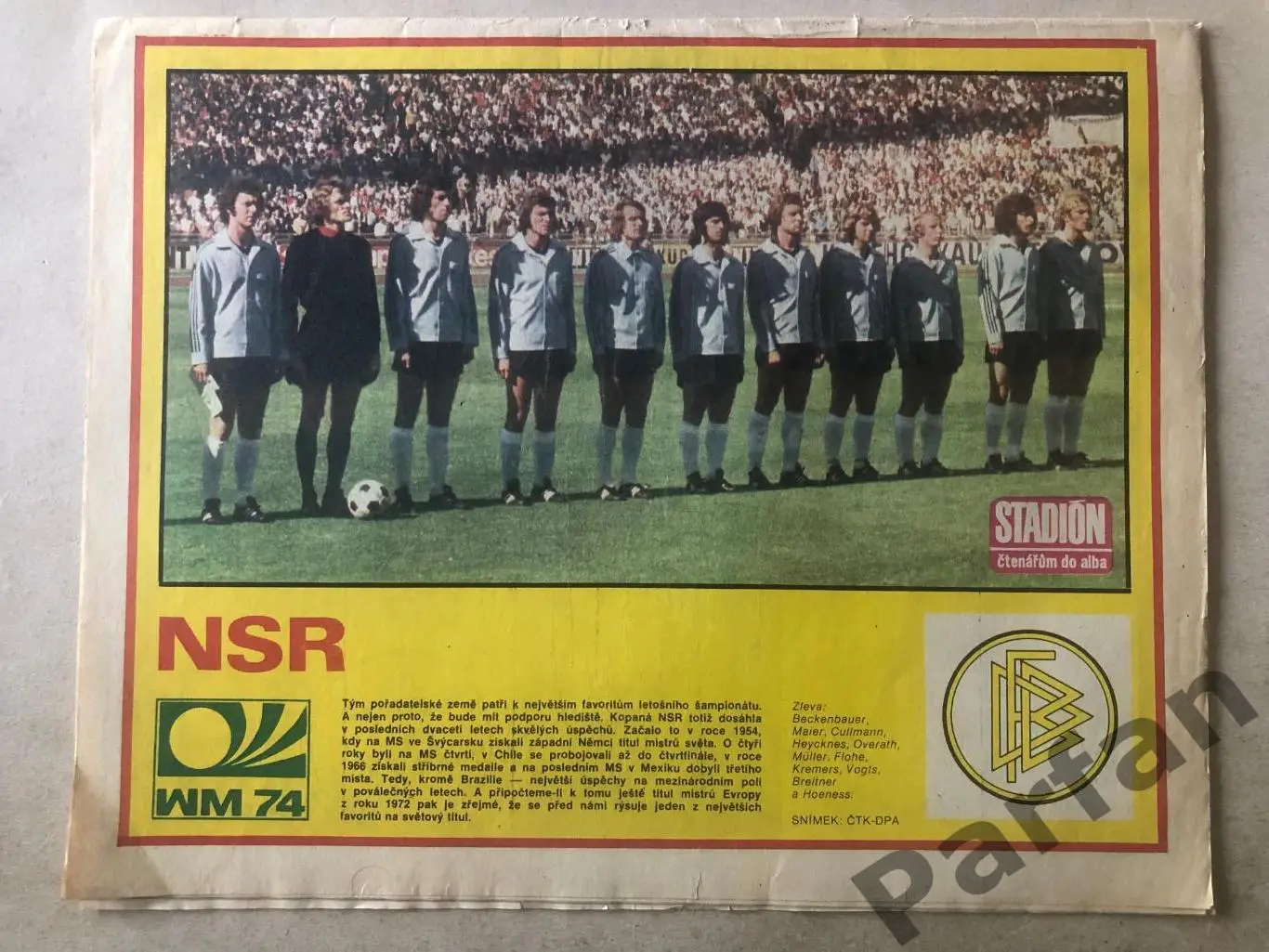 Стадіон/Stadion 1974 №23 ФРН/Німеччина Чемпіон Світу 1