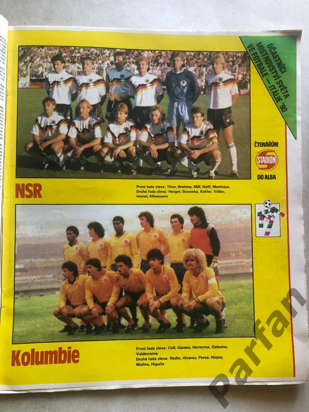 Стадіон/Stadion 1990 №12 ФРН Колумбія 1