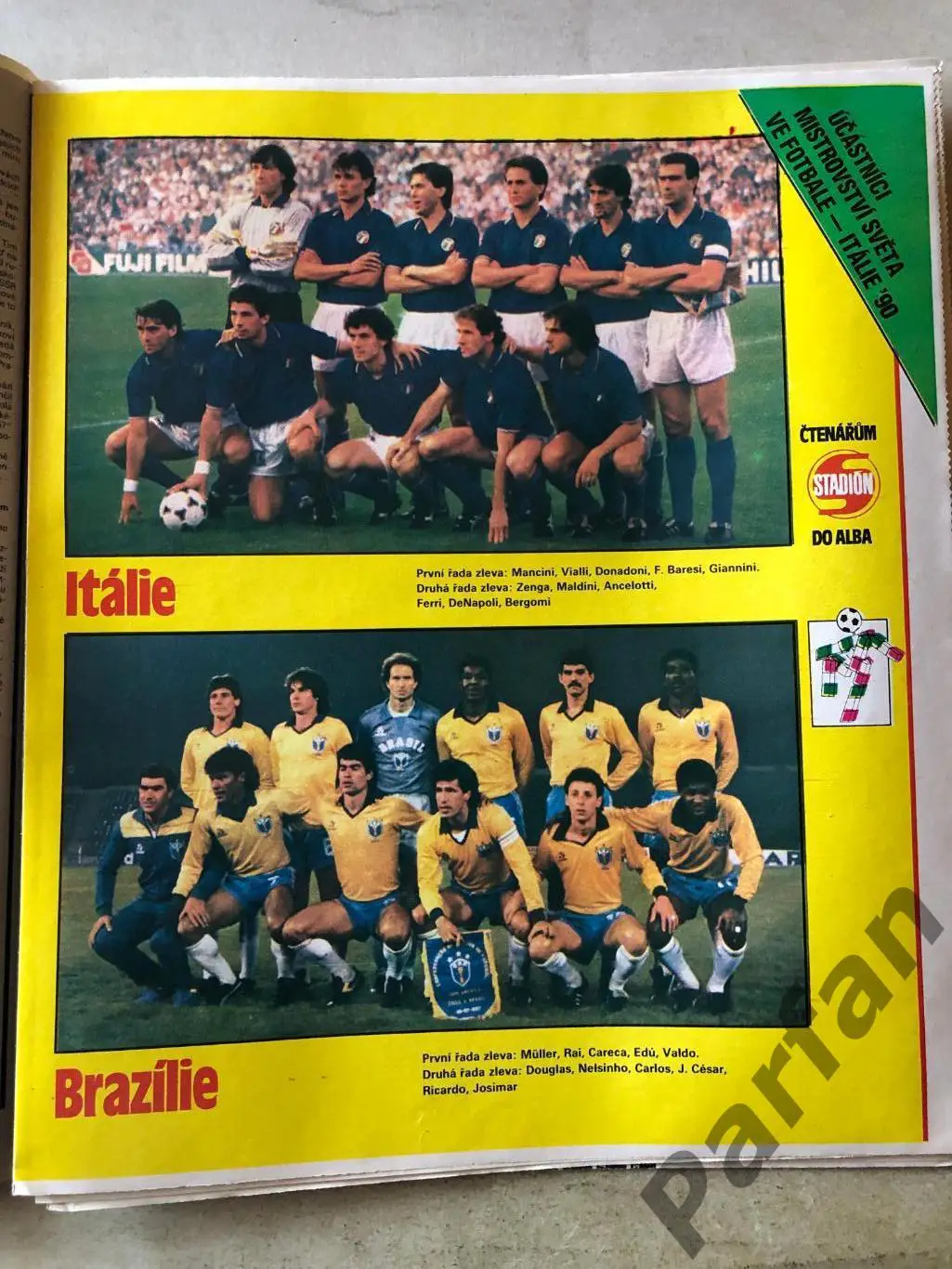 Стадіон/Stadion 1990 №17 Італія Бразилія 1