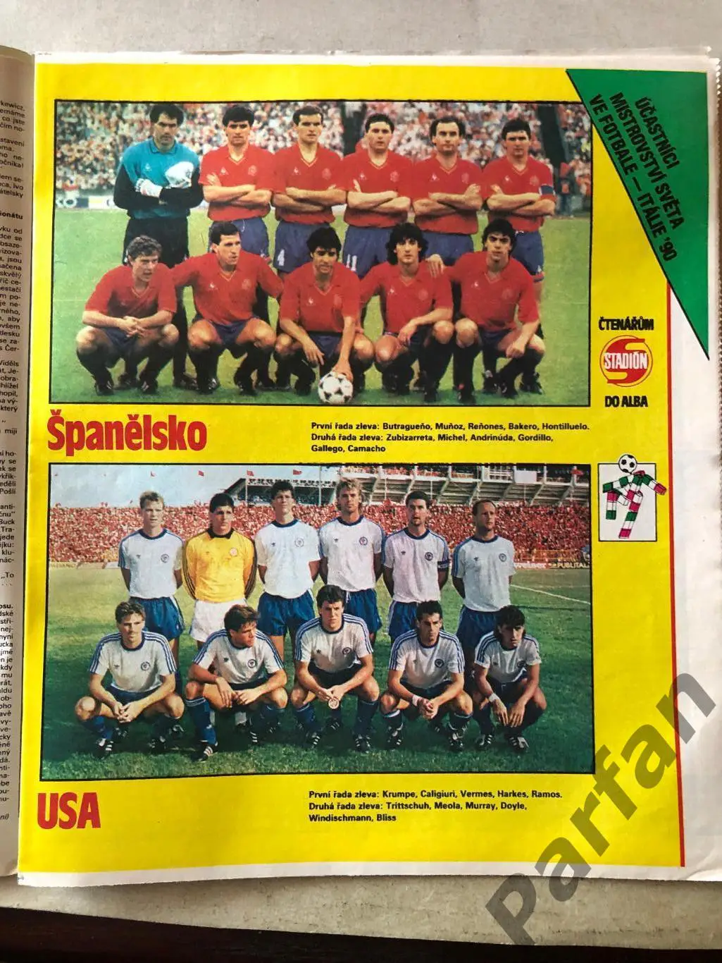 Стадіон/Stadion 1990 №18 Іспанія США Віаллі 1