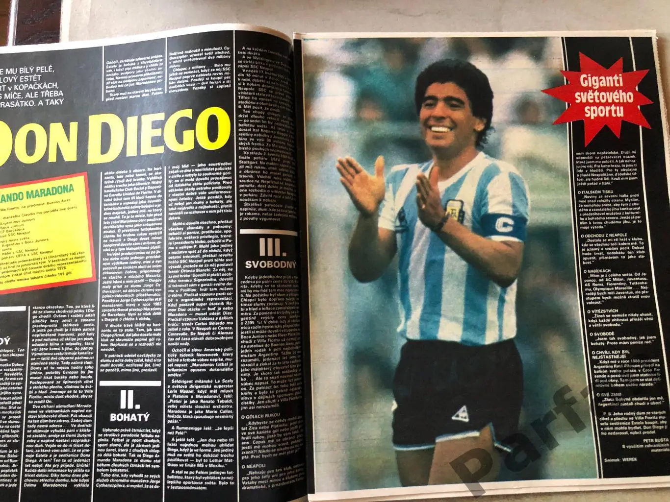 Стадіон/Stadion 1990 №19 ЧССР Єгипет Марадона 2