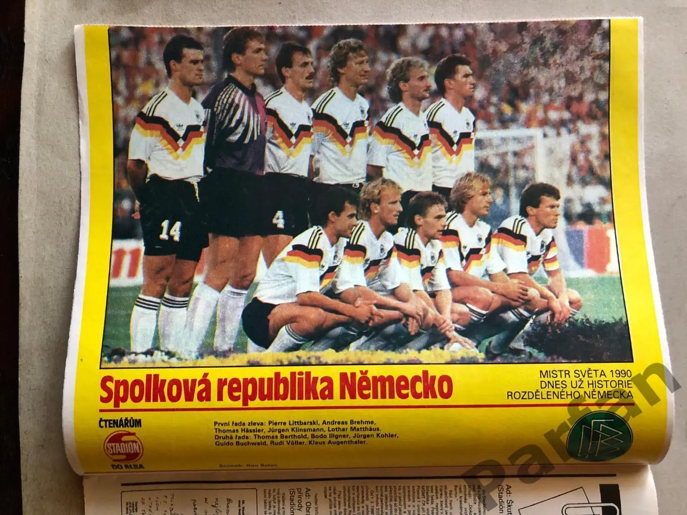 Стадіон/Stadion 1990 №47 ФРН Чемпіон Світу Карека 2