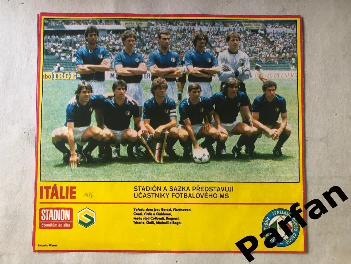 Stadion Постер Італія 1986