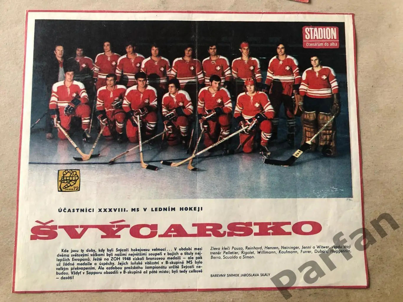 Stadion Постер Швейцарія Хокей