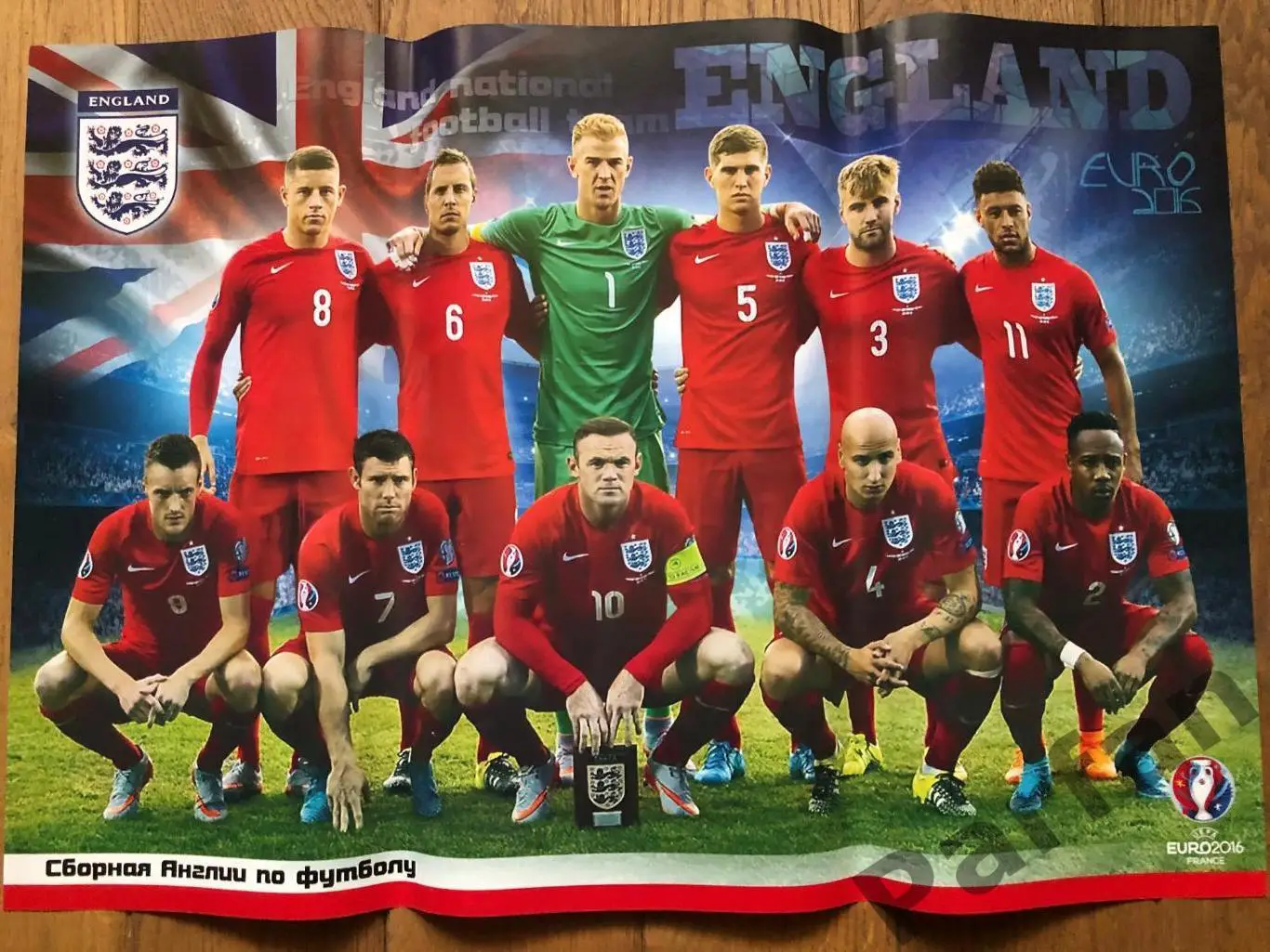 Футбол Плакат Англія 2016