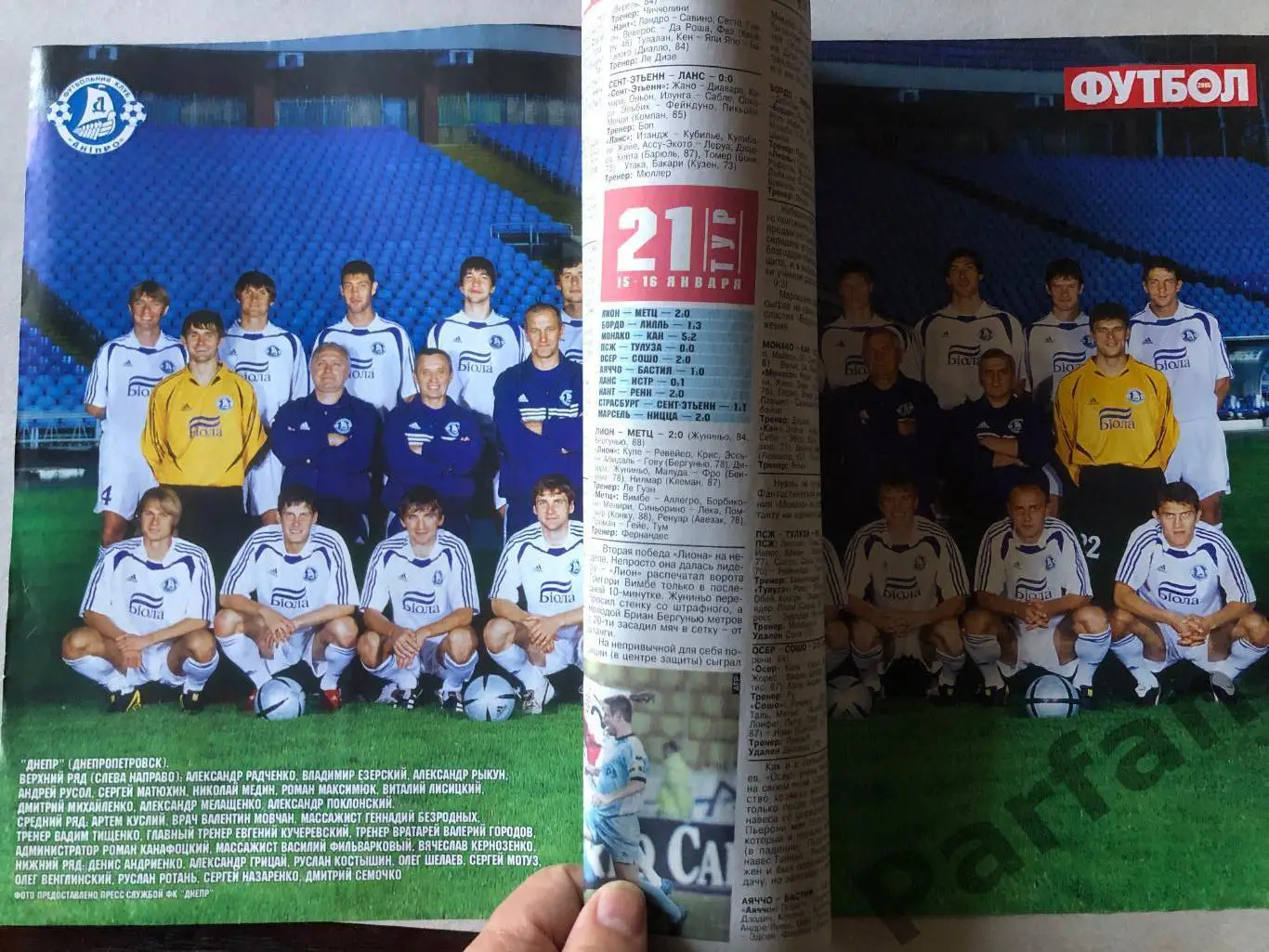 Журнал Футбол 2005 №3 Постер Дніпро 1