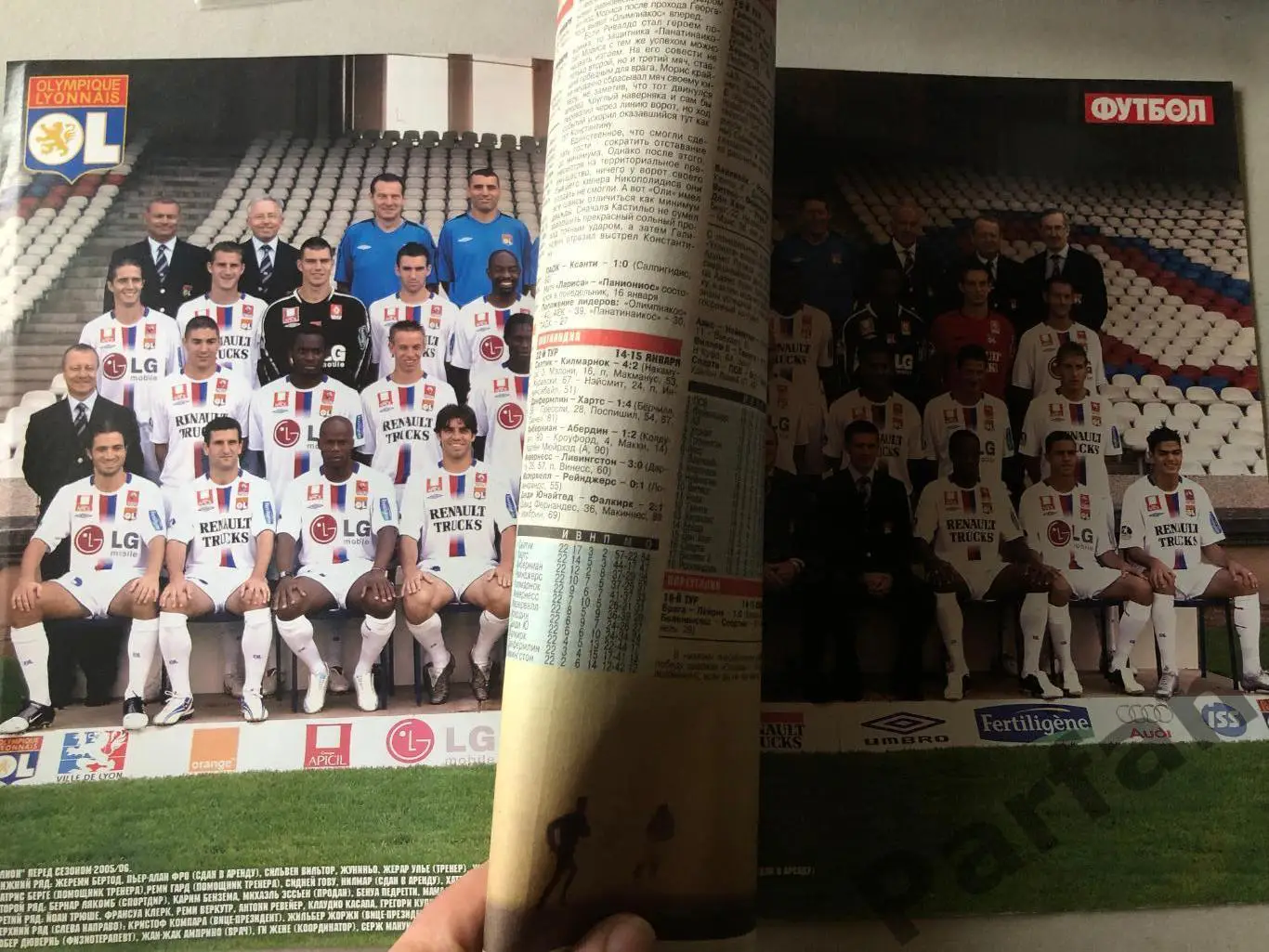 Журнал Футбол 2006 №3 Постер Ліон 1