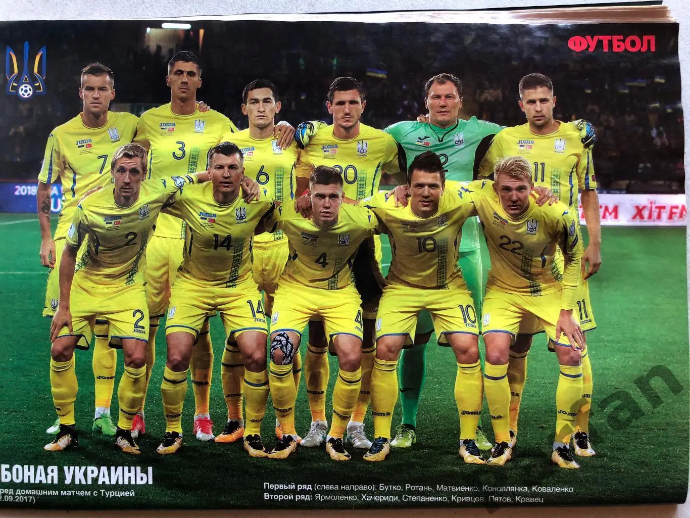 Журнал Футбол 2017 №71 Постер Україна 1